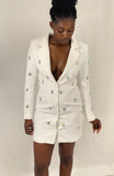 Rhinestone Drip Blazer Dress